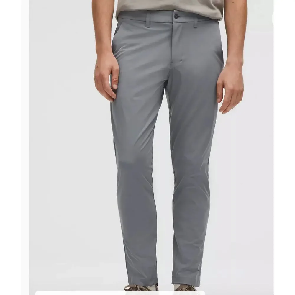 Lululemon ABC Slim-Fit Performance Trousers grey Sz 30 Golf Athleisure Old Money